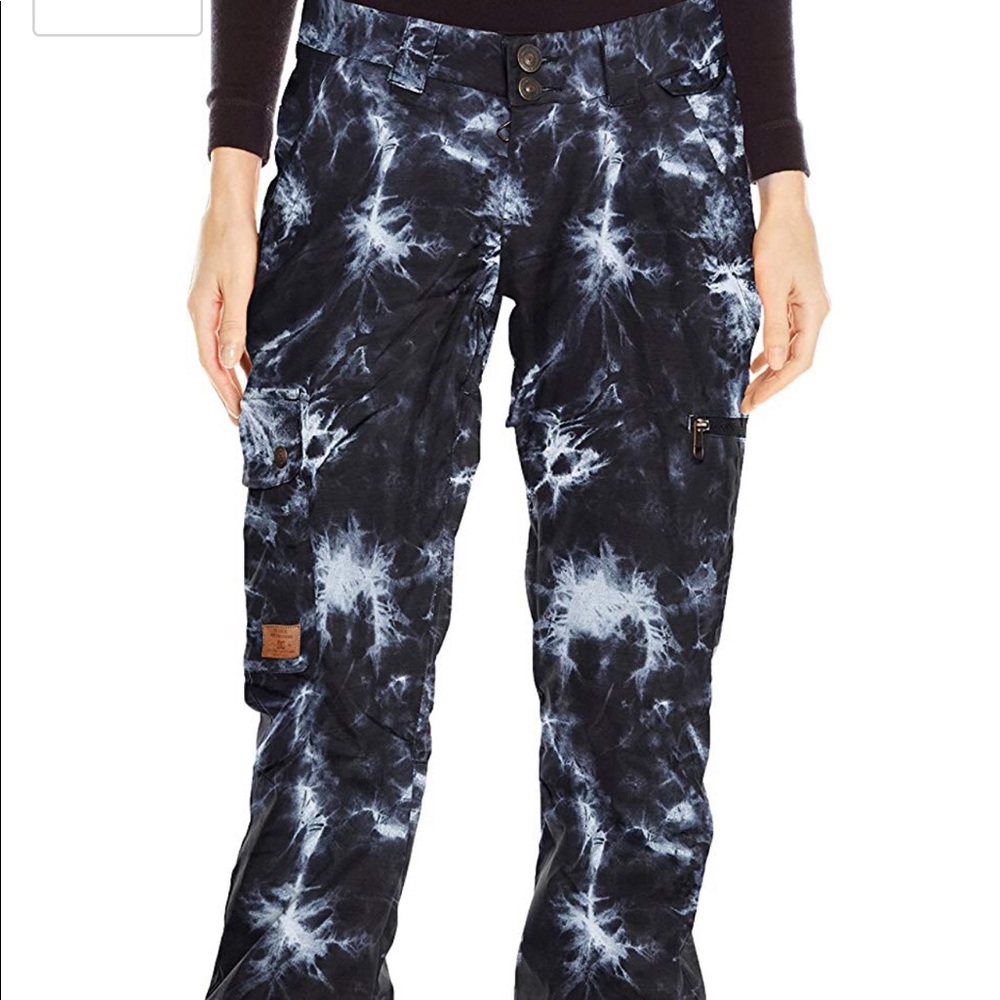 Tie dye snow pants
